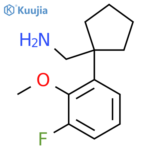 1-(3-fluoro-2-methoxyphenyl)cyclopentylmethanamine structure