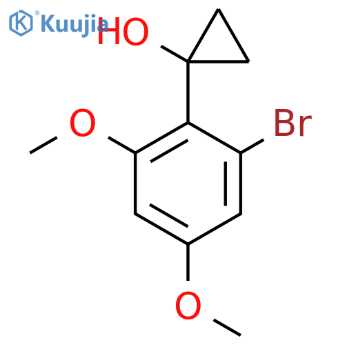 1-(2-bromo-4,6-dimethoxyphenyl)cyclopropan-1-ol structure