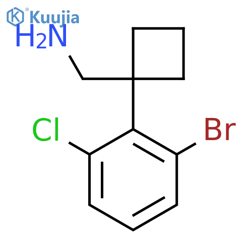1-(2-bromo-6-chlorophenyl)cyclobutylmethanamine structure