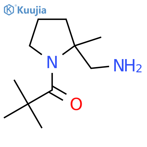 1-[2-(Aminomethyl)-2-methylpyrrolidin-1-yl]-2,2-dimethylpropan-1-one structure