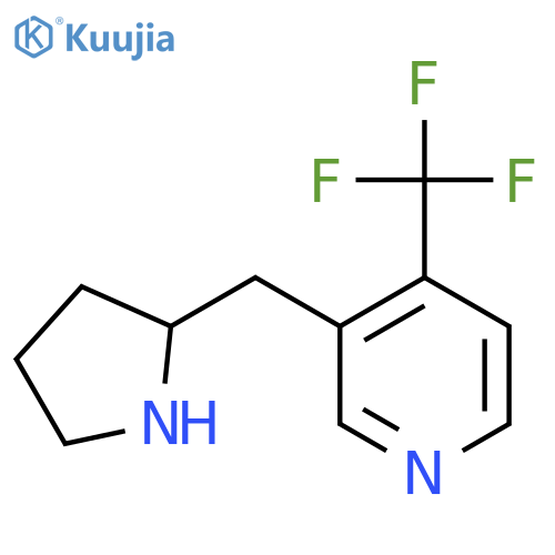 3-(pyrrolidin-2-yl)methyl-4-(trifluoromethyl)pyridine structure