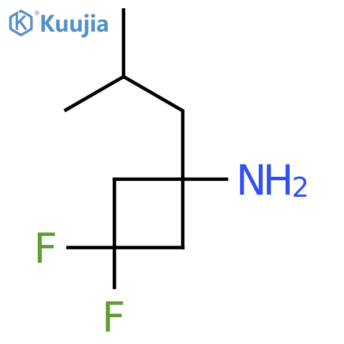 3,3-difluoro-1-(2-methylpropyl)cyclobutan-1-amine structure