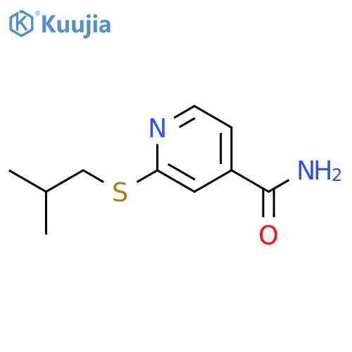 4-Pyridinecarboxamide, 2-[(2-methylpropyl)thio]- structure