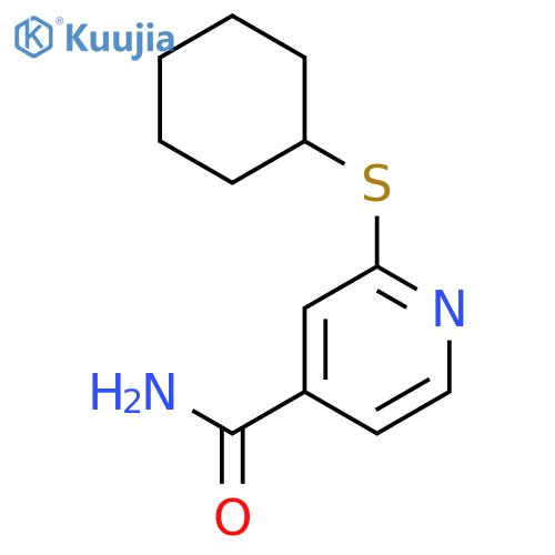 4-Pyridinecarboxamide,2-(cyclohexylthio)- structure