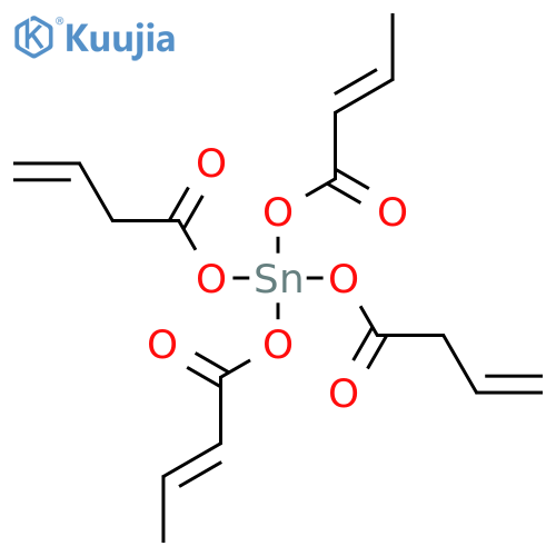 Stannane, bis[(1-oxo-2-butenyl)oxy]bis[(1-oxo-3-butenyl)oxy]- structure