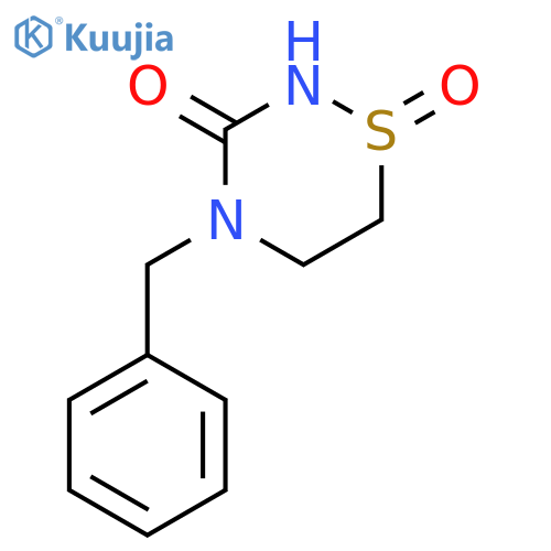 2H-1,2,4-Thiadiazin-3(4H)-one, dihydro-4-(phenylmethyl)-, 1-oxide structure