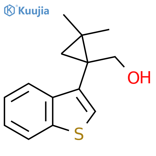 1-(1-benzothiophen-3-yl)-2,2-dimethylcyclopropylmethanol structure