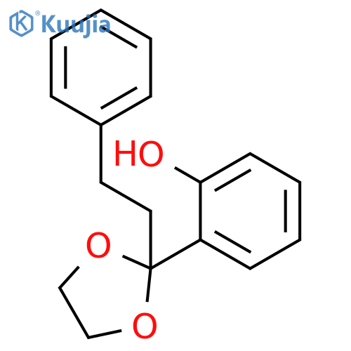 2-2-(2-Phenylethyl)-1,3-dioxolan-2-ylphenol structure
