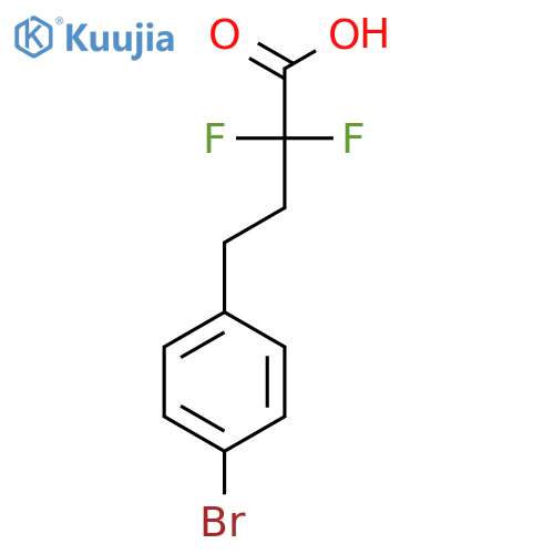 4-(4-bromophenyl)-2,2-difluorobutanoic acid structure