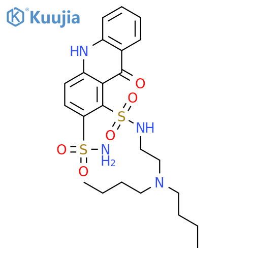 N~1~-[2-(Dibutylamino)ethyl]-9-oxo-9,10-dihydroacridine-1,2-disulfonamide structure