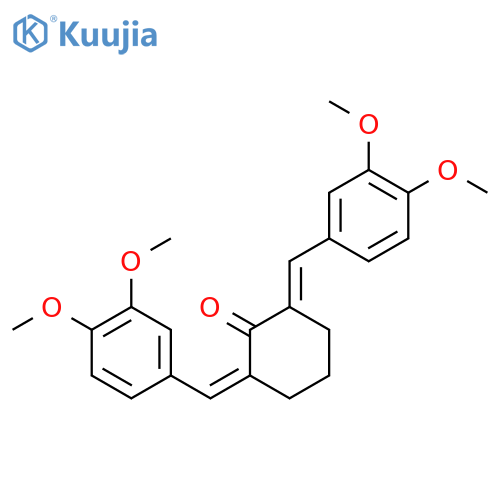 2,6-Bis-(3,4-dimethoxyphenylmethylene)cyclohexanone structure