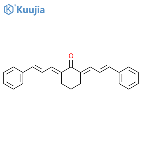 Cyclohexanone,2,6-bis(3-phenyl-2-propen-1-ylidene)- structure