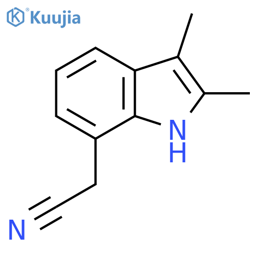 2-(2,3-dimethyl-1H-indol-7-yl)acetonitrile structure