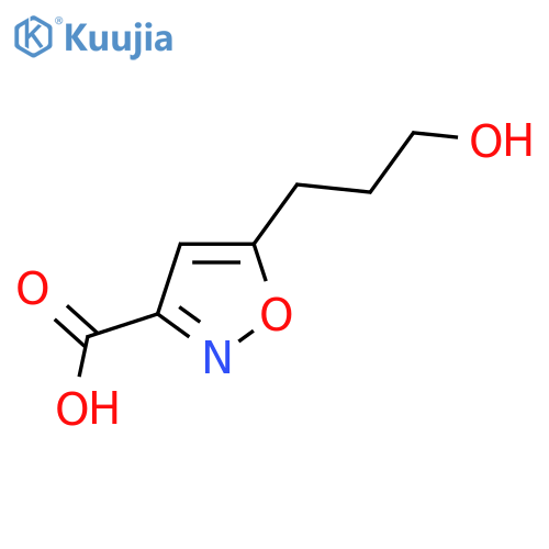 5-(3-Hydroxypropyl)-1,2-oxazole-3-carboxylic acid structure
