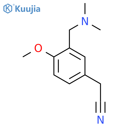 2-{3-(dimethylamino)methyl-4-methoxyphenyl}acetonitrile structure