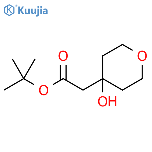 (4-Hydroxy-tetrahydro-pyran-4-yl)-acetic acid tert-butyl ester structure