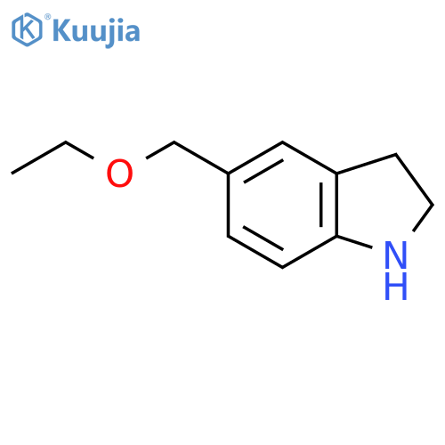 5-(Ethoxymethyl)-2,3-dihydro-1H-indole structure