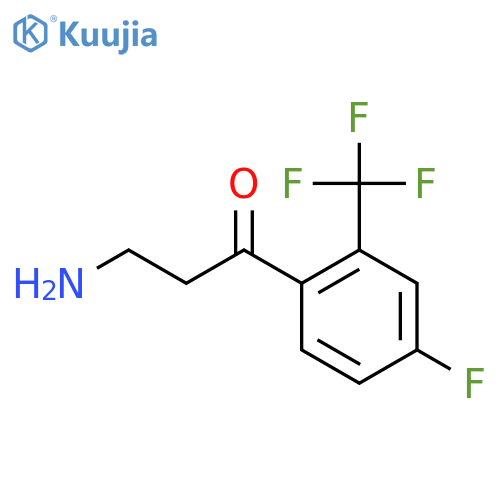 3-amino-1-4-fluoro-2-(trifluoromethyl)phenylpropan-1-one structure