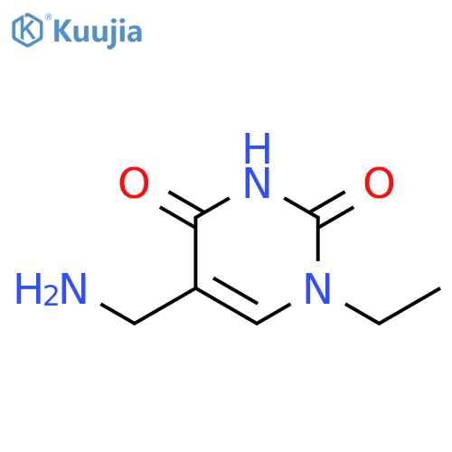 5-(aminomethyl)-1-ethyl-1,2,3,4-tetrahydropyrimidine-2,4-dione structure