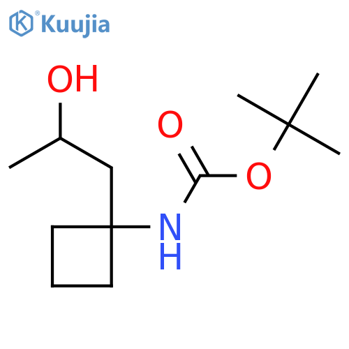 tert-butyl N-1-(2-hydroxypropyl)cyclobutylcarbamate structure