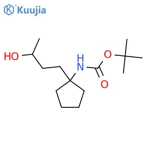 tert-butyl N-1-(3-hydroxybutyl)cyclopentylcarbamate structure