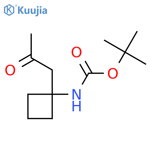 tert-butyl N-[1-(2-oxopropyl)cyclobutyl]carbamate structure