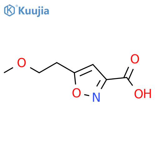 5-(2-methoxyethyl)-1,2-oxazole-3-carboxylic acid structure