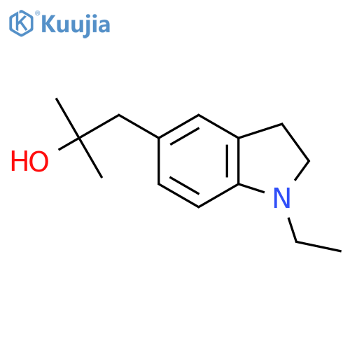 1-(1-ethyl-2,3-dihydro-1H-indol-5-yl)-2-methylpropan-2-ol structure