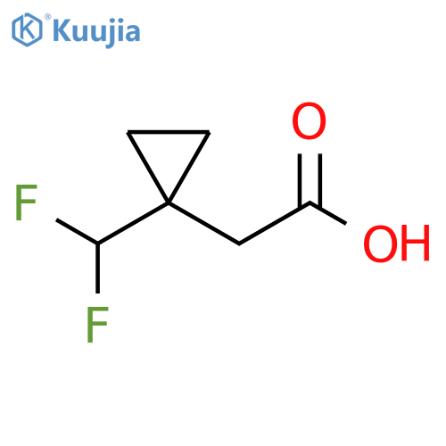 2-1-(difluoromethyl)cyclopropylacetic acid structure