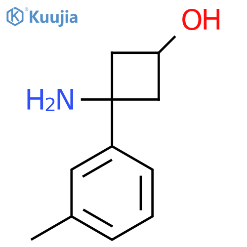 3-Amino-3-(3-methylphenyl)cyclobutan-1-ol structure