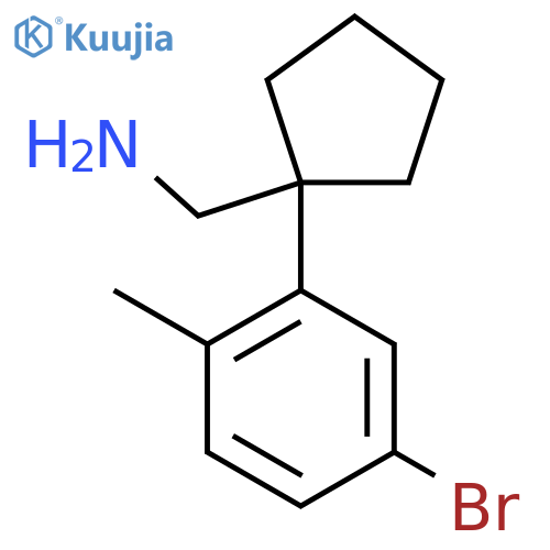 1-(5-bromo-2-methylphenyl)cyclopentylmethanamine structure