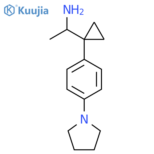 1-{1-4-(pyrrolidin-1-yl)phenylcyclopropyl}ethan-1-amine structure