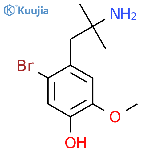 4-(2-amino-2-methylpropyl)-5-bromo-2-methoxyphenol structure