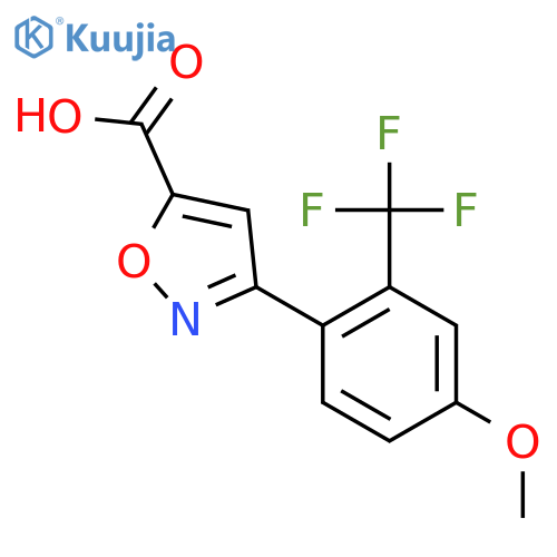 3-4-methoxy-2-(trifluoromethyl)phenyl-1,2-oxazole-5-carboxylic acid structure