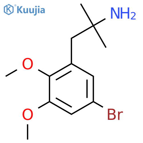 1-(5-bromo-2,3-dimethoxyphenyl)-2-methylpropan-2-amine structure