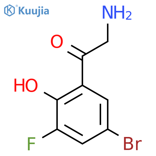 2-amino-1-(5-bromo-3-fluoro-2-hydroxyphenyl)ethan-1-one structure