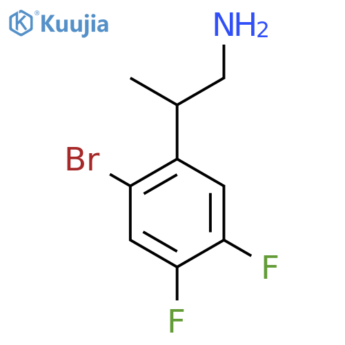 2-(2-bromo-4,5-difluorophenyl)propan-1-amine structure