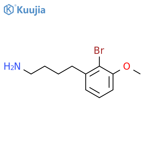 4-(2-bromo-3-methoxyphenyl)butan-1-amine structure