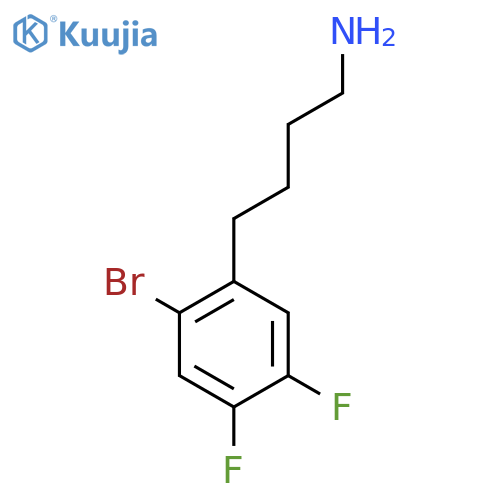 4-(2-bromo-4,5-difluorophenyl)butan-1-amine structure