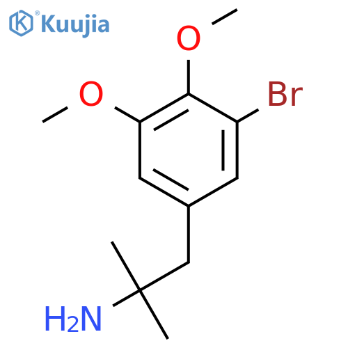 1-(3-bromo-4,5-dimethoxyphenyl)-2-methylpropan-2-amine structure