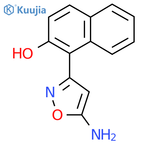 1-(5-amino-1,2-oxazol-3-yl)naphthalen-2-ol structure