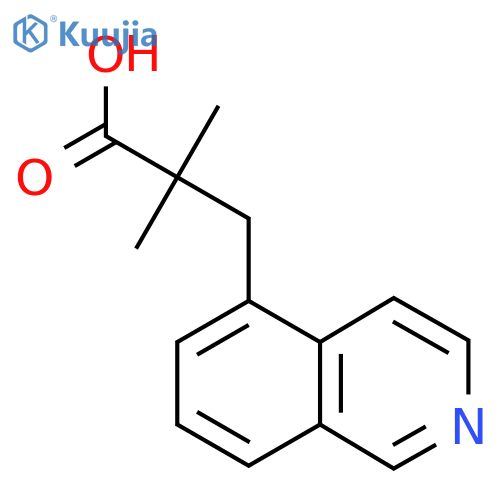 3-(Isoquinolin-5-yl)-2,2-dimethylpropanoic acid structure