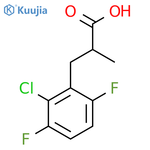 3-(2-chloro-3,6-difluorophenyl)-2-methylpropanoic acid structure