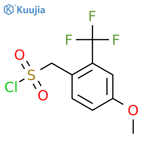 4-methoxy-2-(trifluoromethyl)phenylmethanesulfonyl chloride structure