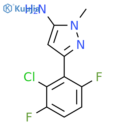 3-(2-chloro-3,6-difluorophenyl)-1-methyl-1H-pyrazol-5-amine structure