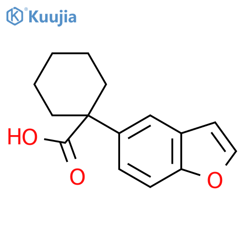 1-(1-benzofuran-5-yl)cyclohexane-1-carboxylic acid structure