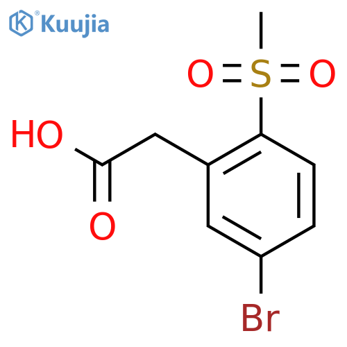 2-(5-Bromo-2-methanesulfonylphenyl)acetic acid structure