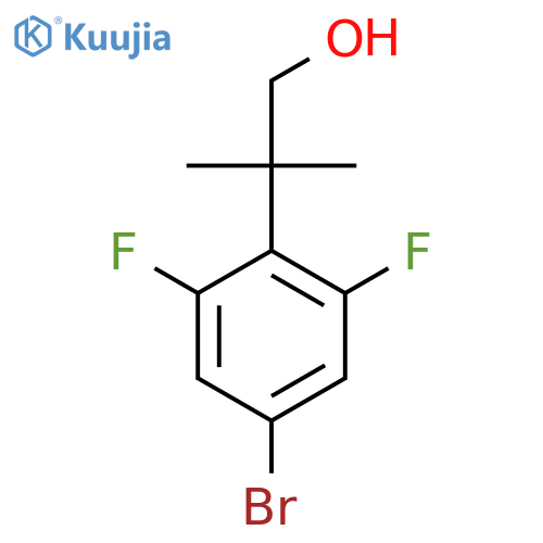 2-(4-bromo-2,6-difluorophenyl)-2-methylpropan-1-ol structure
