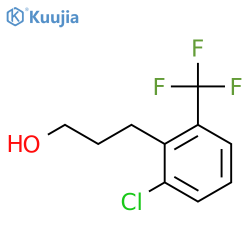 3-2-chloro-6-(trifluoromethyl)phenylpropan-1-ol structure