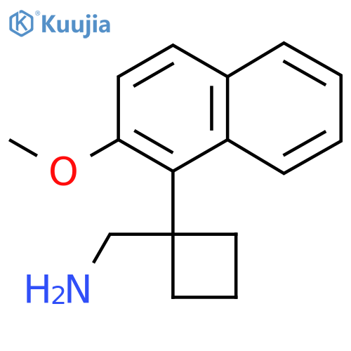 1-(2-methoxynaphthalen-1-yl)cyclobutylmethanamine structure